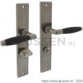 Intersteel Living 0238 deurkruk Ton basic met schild groef 235x43x5 mm WC 63/8 mm mat nikkel-ebbenhout 1219.023865
