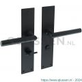 Intersteel Living 0583 deurkruk Jura met langschild 250x55x2 mm WC 63/8 mm RVS-zwart 1223.058365