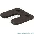 GB 34845 hogedrukplaat met sleuf 5 mm 70x70 mm zwart ABS in zakverpakking 34845.B004