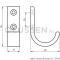 Hermeta 0129 garderobe jashaak enkel mat naturel 0129-11