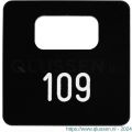 Hermeta 2100 garderobe nummerplaatje Gardelux 2 voor bezoeker zwart 2100-80