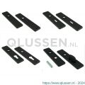 Ami 180/41 RH kortschild aluminium rondhoek zonder krukgat profielcilinder PC 55 zwart RAL 9005 structuur finish 739134