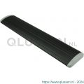 Ami EP 990 tochtklep aluminium zwart RAL 9005 structuur finish met 4 schroeven SPS 3.5x13 mm 739615