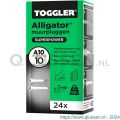 Toggler A10-24 Alligator muurplug zonder flens A10 diameter 10 mm doos 24 stuks 91100460