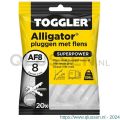 Toggler AF8-20 Alligator plug met flens AF8 diameter 8 mm zak 20 stuks wanddikte > 12,5 mm 91110240
