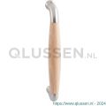 GPF Bouwbeslag RVS 4941.09A Ika deurgreep gebogen 130x60/114 mm RVS geborsteld-beuken met enkel- en dubbelzijdige bevestiging GPF4 9410900A