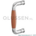 GPF Bouwbeslag RVS 4936.09A Ika deurgreep gebogen 130x60/114 mm RVS geborsteld-kersen met enkel- en dubbelzijdige bevestiging GPF4 9360900A