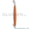 GPF Bouwbeslag RVS 4936.09B Ika deurgreep gebogen 157x62/141 mm RVS geborsteld-kersen met enkel- en dubbelzijdige bevestiging GPF4 9360900B