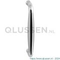 GPF Bouwbeslag RVS 4919.49A Ika deurgreep gebogen 130x60/114 mm RVS gepolijst met enkel- en dubbelzijdige bevestiging GPF49194900A