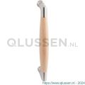 GPF Bouwbeslag RVS 4940.09A Ika deurgreep haaks 130x60/114 mm RVS geborsteld-beuken met enkel- en dubbelzijdige bevestiging GPF4 9400900A