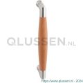 GPF Bouwbeslag RVS 4935.09A Ika deurgreep haaks 130x60/114 mm RVS geborsteld-kersen met enkel- en dubbelzijdige bevestiging GPF4 9350900A