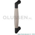 GPF Bouwbeslag ZwartWit 8300.61A Ika deurgreep haaks 130x60/114 mm zwart-eiken whitewash met enkel- en dubbelzijdige bevestiging GPF83006100A