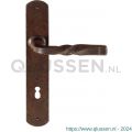 Utensil Legno FM026 M deurkruk op schild 245x40 mm blind met veer gepatenteerd systeem roest TH700267M100