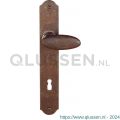 Utensil Legno FM335 M deurkruk op schild 245x40 mm blind met veer gepatenteerd systeem roest TH703357M100