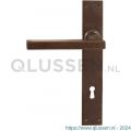 Utensil Legno FM363L M BB110 deurkruk gatdeel op schild 220x35 mm BB110 met veer gepatenteerd systeem linkswijzend roest TH703637M231