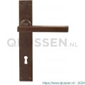 Utensil Legno FM363R M PC55 deurkruk gatdeel op schild 220x35 mm PC55 met veer gepatenteerd systeem rechtswijzend roest TH703637M332