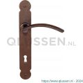 Utensil Legno FM365 M deurkruk op schild 240x35 mm blind met veer gepatenteerd systeem roest TH703657M100