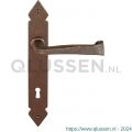 Utensil Legno FM375R M BB72 deurkruk gatdeel op schild 245x35 mm BB72 met veer gepatenteerd systeem rechtswijzend roest TH703757M311