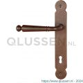 Utensil Legno FM380L M PC55 deurkruk gatdeel op schild 235x35 mm PC55 met veer linkswijzend roest TH703807M232