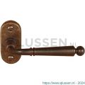 Utensil Legno FM381 M-STR RSB deurkruk op rozet 72x34 mm ovaal met veer roest TH703817M1S0