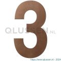 GPF Bouwbeslag Anastasius 9800.A2.0250-3 huisnummer 3 250 mm Bronze blend GPF9800A20250-3