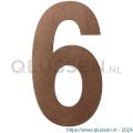 GPF Bouwbeslag Anastasius 9800.A2.0250-6 huisnummer 6 250 mm Bronze blend GPF9800A20250-6