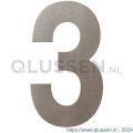 GPF Bouwbeslag Anastasius 9800.A3.0150-3 huisnummer 3 150 mm Mocca blend GPF9800A30150-3