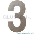 GPF Bouwbeslag Anastasius 9800.A3.0250-3 huisnummer 3 250 mm Mocca blend GPF9800A30250-3