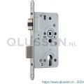 GPF Bouwbeslag RVS 0140.09 PC72 dag en nacht slot PC72 RVS U voorplaat afgerond 235x20x3 mm doornmaat 60 mm DIN links-rechts nastelbare gelagerde klemtuimelaar en fluisterdagschoot RVS geborsteld GPF014009042