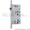 GPF Bouwbeslag RVS 0140.09 Loop loopslot RVS U voorplaat afgerond 235x20x3 mm doornmaat 60 mm DIN links-rechts nastelbare gelagerde klemtuimelaar en fluisterdagschoot RVS geborsteld GPF014009000