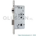 GPF Bouwbeslag RVS 0140.09 WC72/8 vrij en bezet slot WC72/8 RVS U voorplaat afgerond 235x20x3 mm doornmaat 60 mm DIN links-rechts nastelbare gelagerde klemtuimelaar en fluisterdagschoot RVS geborsteld GPF014009872