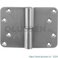 GPF Bouwbeslag RVS 0352.09 GPF0352.09 GPF paumelle 89x127 mm DIN links ronde hoek draagvermogen bij 2 stuks 80 kg hardstalen kogel RVS geborsteld GPF035209500