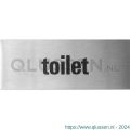 GPF Bouwbeslag RVS 0401.09.0004 deurbordje Toilet rechthoekig 50x130x1 mm zelfklevend RVS geborsteld GPF0401090004