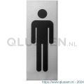 GPF Bouwbeslag aluminium 0402.80.0001 pictogram Heren rechthoekig 130x50x0,5 mm zelfklevend aluminium GPF0402800001