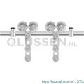 GPF Bouwbeslag RVS 0517.09 schuifdeursysteem Pyramidi RVS 200 cm RVS geborsteld GPF051709200