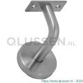 GPF Bouwbeslag RVS 0780.09 leuninghouder 75 mm hoog 64 mm rozet vlak zadel RVS geborsteld GPF078009000