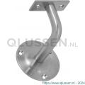 GPF Bouwbeslag RVS 0785.09 leuninghouder 80 mm hoog 75 mm rozet vlak zadel zwaar model RVS geborsteld GPF078509000