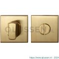 GPF Bouwbeslag PVD 0910.02P4 toiletgarnituur vierkant 50x50x8 mm stift 8 mm grote knop PVD mat messing GPF0910021P4