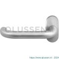 GPF Bouwbeslag RVS 1005.09-04L GPF1005.04L Hoa deurkruk gatdeel op ovaal rozet 70x32x10 mm linkswijzend RVS geborsteld GPF1005090200-04