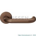 GPF Bouwbeslag Entree 105VRA2R U-model 19 mm deurkruk gatdeel op rozet 53x6,5 mm rechtswijzend Bronze blend GPF105VR0300A2