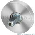 GPF Bouwbeslag RVS 1100.00.400 rozet rond 50x8 mm met vastgelaste knopvastzetter RVS geborsteld GPF110000400