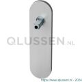 GPF Bouwbeslag RVS 1100.10.400 blind kortschild afgerond 170x46x8 mm blind met vastgelaste knopvastzetter RVS geborsteld GPF110010400