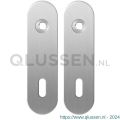 GPF Bouwbeslag RVS 1100.10 BB72 kortschild afgerond enkelverend 169x46x8,5 mm BB72 RVS geborsteld GPF110010111