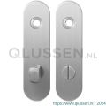 GPF Bouwbeslag RVS 1100.10 WC72/8 normaal kortschild afgerond enkelverend 169x46x8,5 mm WC72/8 normale knop RVS geborsteld GPF110010886