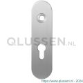 GPF Bouwbeslag RVS 1100.10L PC55 deurkruk gatdeel linkswijzend kortschild afgerond 169x46x8,5 mm PC55 RVS geborsteld GPF110010232