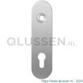 GPF Bouwbeslag RVS 1100.10R PC72 deurkruk gatdeel rechtswijzend kortschild afgerond 169x46x8,5 mm PC72 RVS geborsteld GPF110010342