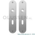 GPF Bouwbeslag RVS 1100.12 BB56 plaatschild afgerond zonder veer 181x41x2 mm BB56 RVS geborsteld GPF110012101