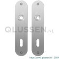 GPF Bouwbeslag RVS 1100.12 BB72 plaatschild afgerond zonder veer 181x41x2 mm BB72 RVS geborsteld GPF110012111