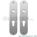 GPF Bouwbeslag RVS 1100.12 PC55 plaatschild afgerond zonder veer 181x41x2 mm PC55 RVS geborsteld GPF110012132