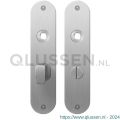 GPF Bouwbeslag RVS 1100.12 WC55/8 groot plaatschild afgerond zonder veer 181x41x2 mm WC55/8 grote knop RVS geborsteld GPF110012855